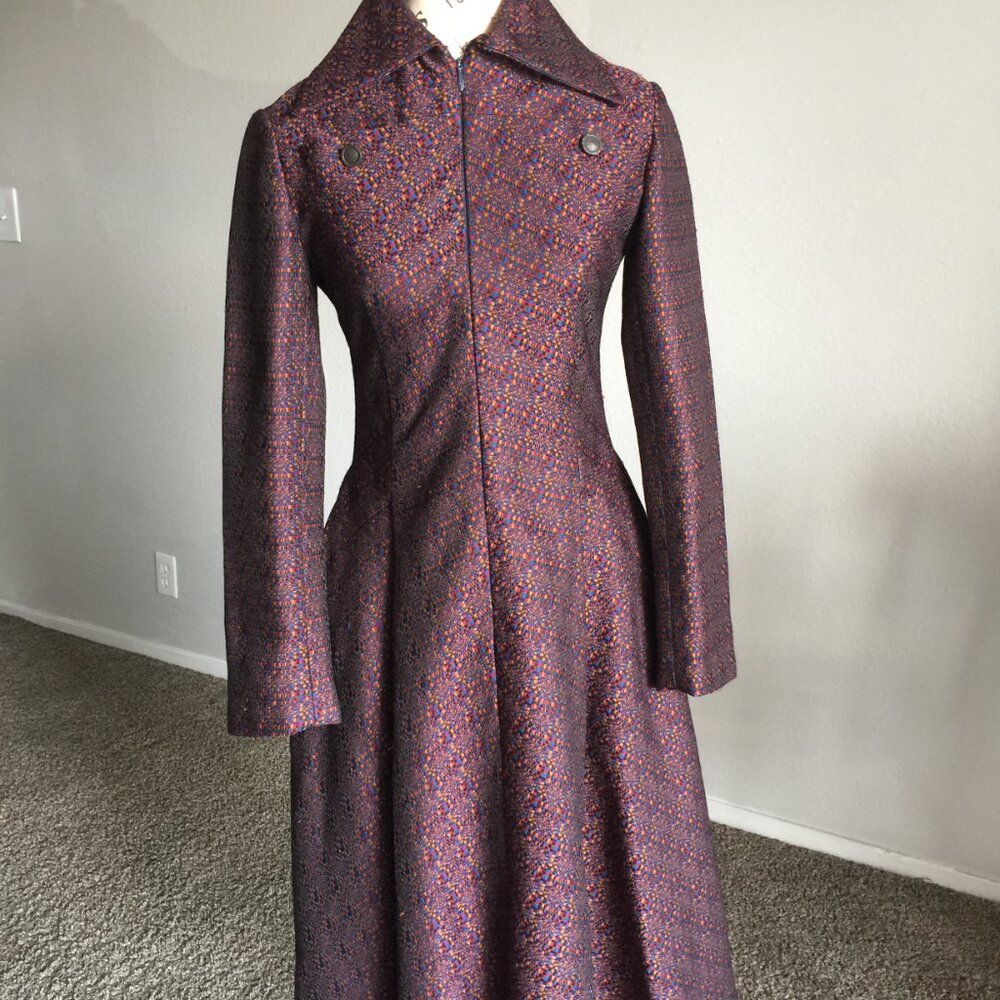 Vintage Geoffrey Beene Boutique Ditsy-Check Fit-&-Flare Dress